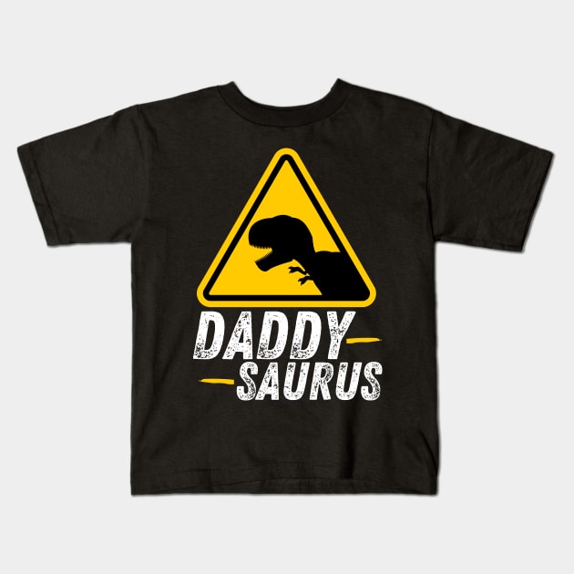 Dinosaur Daddy Saurus Family Unclesaurus Kids T-Shirt by Prossori